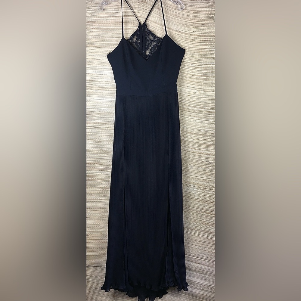 Lovers & Friends Helena Gown Cut Out Back With Lace Details Dress Size L - Picture 8 of 16